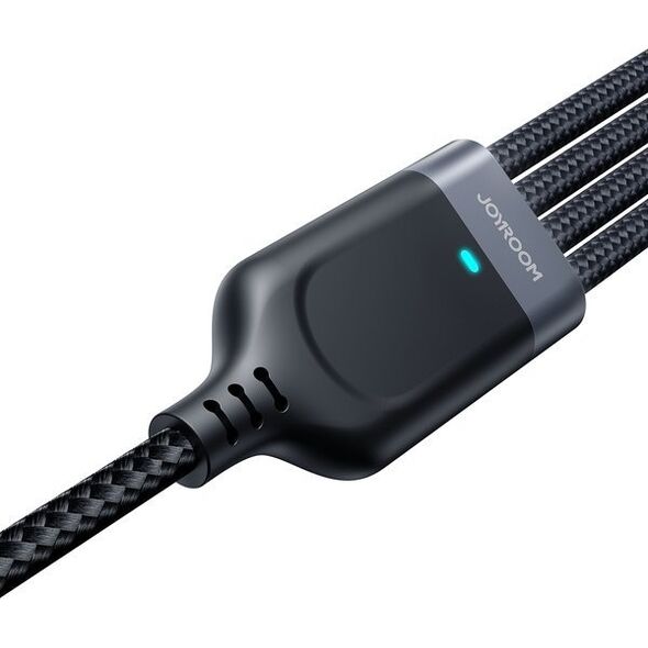 Kabel Joyroom Multi-Use Series S-A18 USB-A / 2xUSB-C, Lightning, microUSB 1.2m czarny