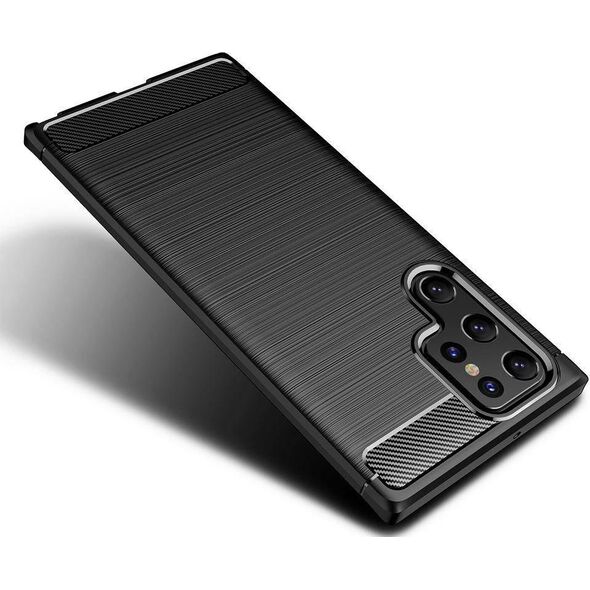 ETUI Futerał Forcell CARBON do SAMSUNG Galaxy S22 Ultra czarny CASE