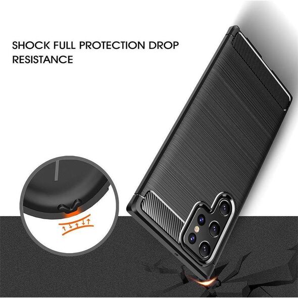 ETUI Futerał Forcell CARBON do SAMSUNG Galaxy S22 Ultra czarny CASE