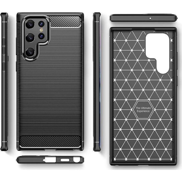 ETUI Futerał Forcell CARBON do SAMSUNG Galaxy S22 Ultra czarny CASE