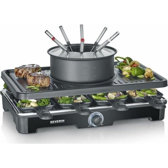Severin Severin RG 2347 ηλεκτρικό γκριλ ψησταριά raclette για 8 άτομα 1400 W Μαύρο 14387889 4008150000000