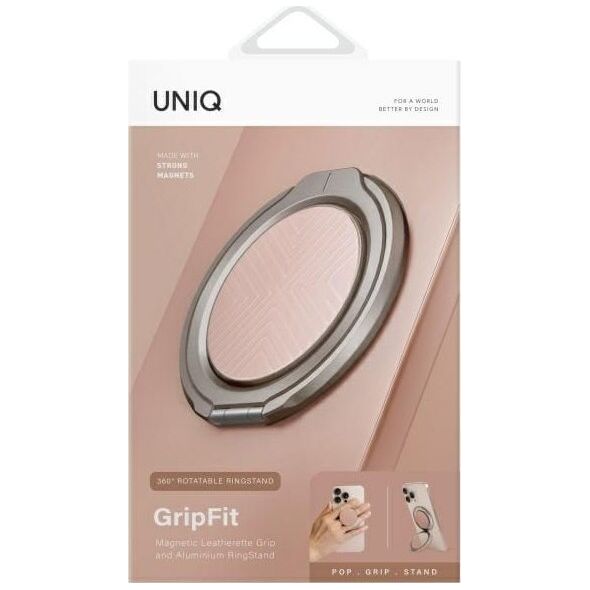 UNIQ Gripfit 360 Magnetic Mount&Kickstand Magnetic Holder pink/blush pink