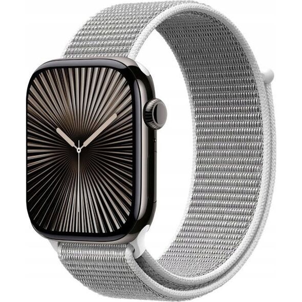 Pasek sportowy Crong Nylon do Apple Watch 38/40/41/42 mm Silver Grey - Gwarancja bezpieczeństwa. Proste raty. Bezpłatna wysyłka od 170 zł.