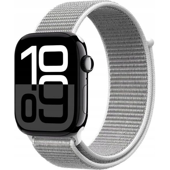 Pasek sportowy Crong Nylon do Apple Watch 38/40/41/42 mm Silver Grey - Gwarancja bezpieczeństwa. Proste raty. Bezpłatna wysyłka od 170 zł.