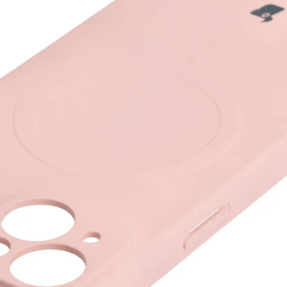 Bizon Case Silicone Magnetic Apple iPhone 15 light pink