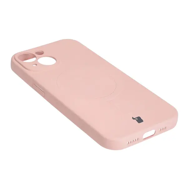 Bizon Case Silicone Magnetic Apple iPhone 15 light pink