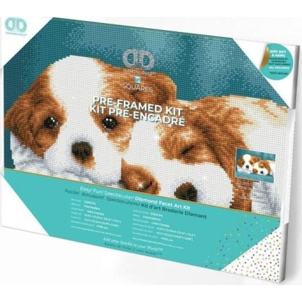 DIAMOND DOTZ Διαμαντένιο κέντημα Diamond Dotz Diamond μωσαϊκό Little Champs Two puppies 43x33cm DQK8014 13914742 4895225918270