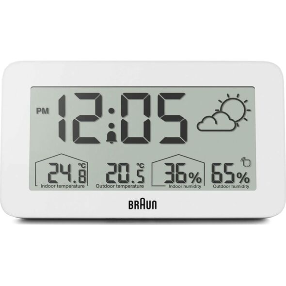 Μετεωρολογικός σταθμός Braun Braun BC 13 W DCF Digital Weather Station λευκό 13965880 4007218676054