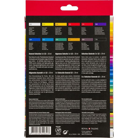 Talens Talens Amsterdam Standard Farby akrylowe 12x20ml