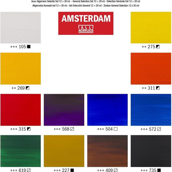 Talens Talens Amsterdam Standard Farby akrylowe 12x20ml