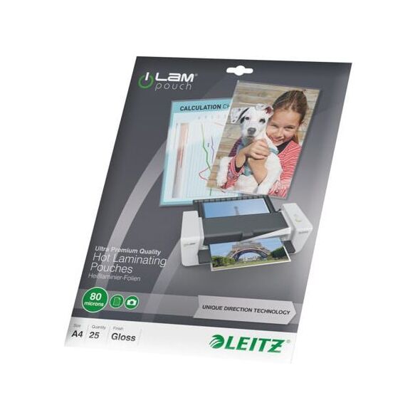 Leitz Folia do laminowania, 80mic, A4, 25 sztuk (7479-00-00)
