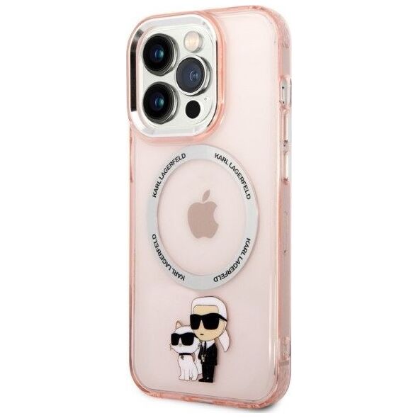 Karl Lagerfeld Etui Karl Lagerfeld KLHMP14XHNKCIP Apple iPhone 14 Pro Max hardcase różowy/pink IML NFT Karl&Choupette Magsafe