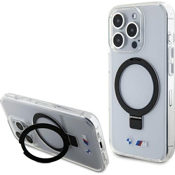BMW BMW BMHMP15XURST iPhone 15 Pro Max 6.7" przeźroczysty/clear hardcase Ring Stand M Collection MagSafe