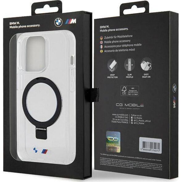 BMW BMW BMHMP15XURST iPhone 15 Pro Max 6.7" przeźroczysty/clear hardcase Ring Stand M Collection MagSafe