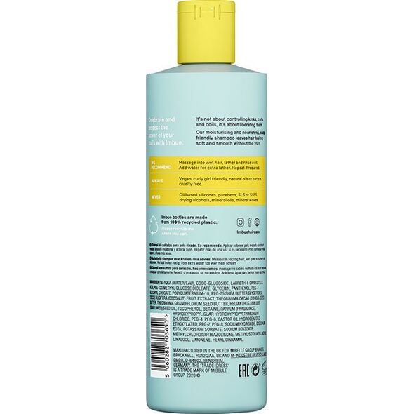 Dear Barber Imbue - Curl Liberating Sulphate Free Shampoo 14042646 5060282703650