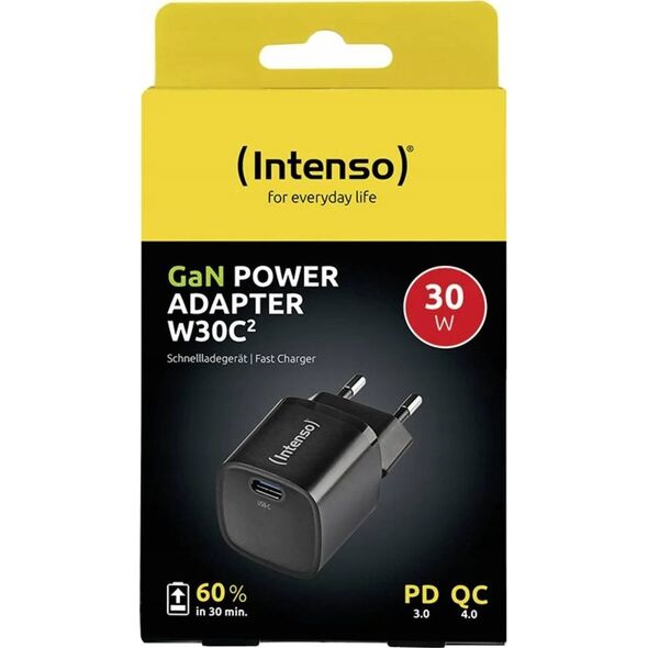 Intenso Power Adapter W30C² GaN black 1x USB-C 30W