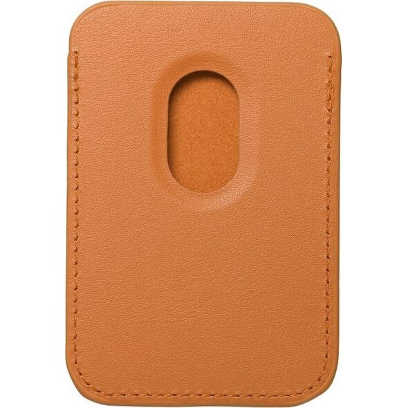 OEM Portfel magnetyczny na karty LEATHER MAG WALLET kompatybilny z MagSafe  pomarańczowy