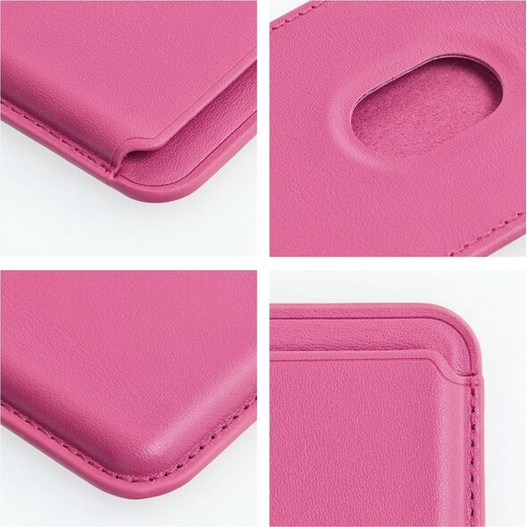 OEM Portfel magnetyczny na karty LEATHER MAG WALLET kompatybilny z MagSafe  różowy