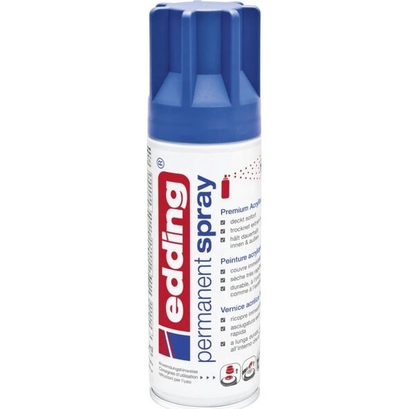 Edding Edding Permanent Spray, 200 ml, Μπλε, Ματ, κουτί Σπρέι 13666625 4004764956609