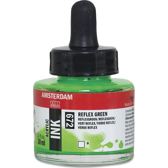 Artequipment Amsterdam Acrylic Ink Bottle Reflex Green 672 13801153 8712079389833