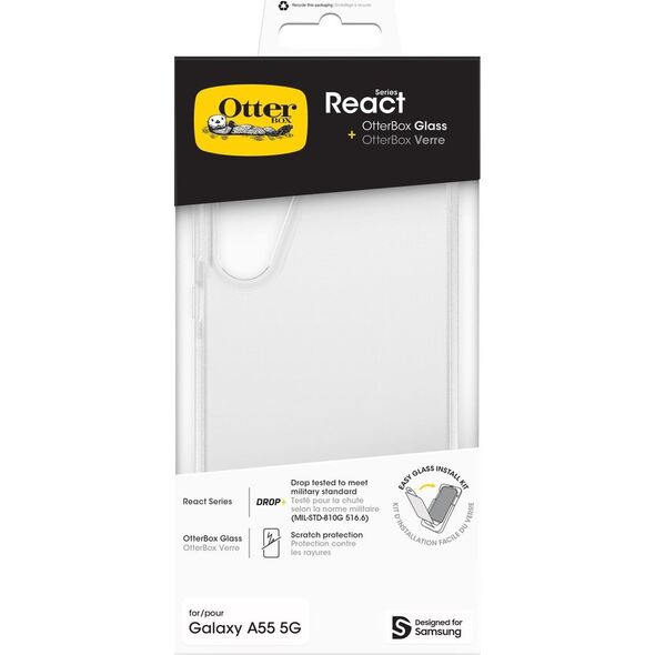 OtterBox OtterBox React + Glass Samsung Galaxy A55 5G -clear