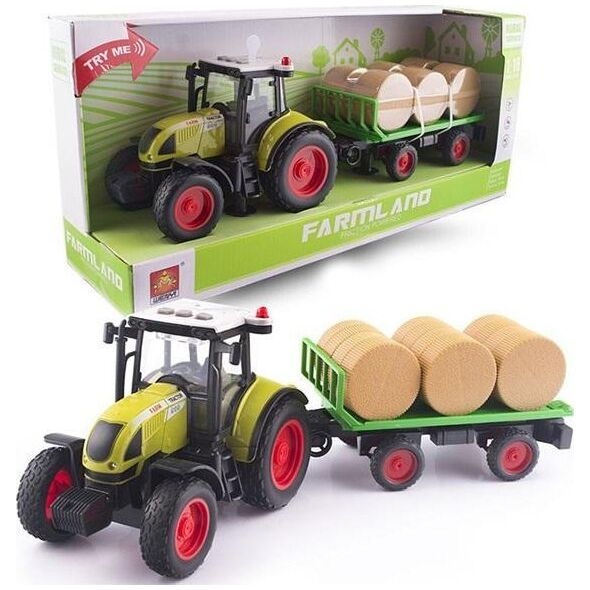 Teka Traktor z przyczep± na bele siana ¶wiatło i dĽwięk