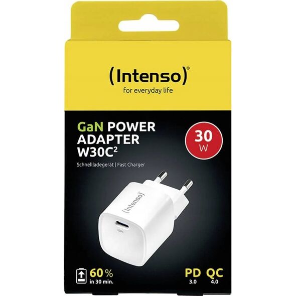 Intenso Power Adapter W30C² GaN white 1x USB-C 30W