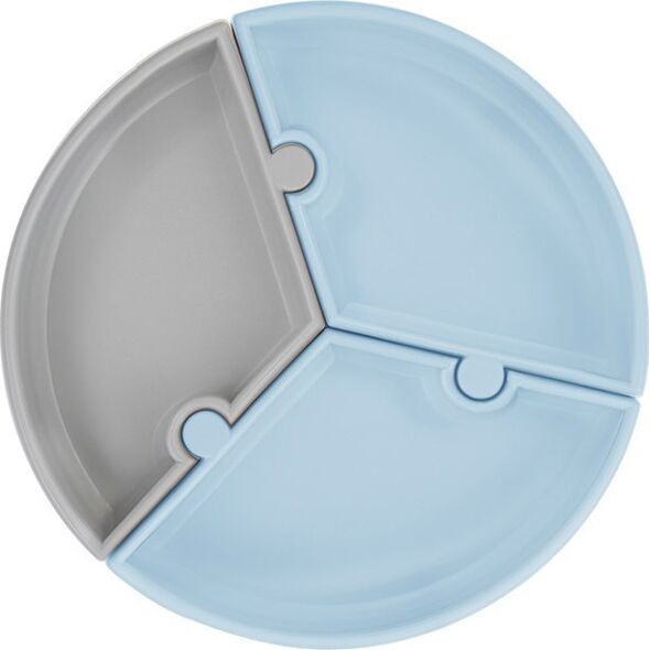 MINIKOIOI MINIKOIOI διαιρεμένο πιάτο αναρρόφησης ΠΑΖΛ, Mineral Blue/Powder Grey, 101390003 14235758 8681176336876