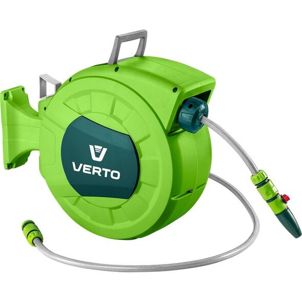 Verto Wąz z automatycznym zwijaczem 20 m +2m (15G891)