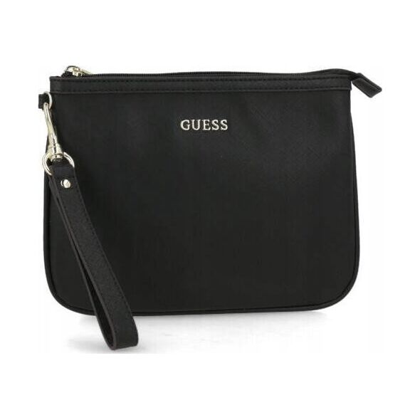 Guess Guess, Vanille, Synthetic Leather, Bag, Toiletry, Black, For Women, 25 x 19 x 2 cm For Women