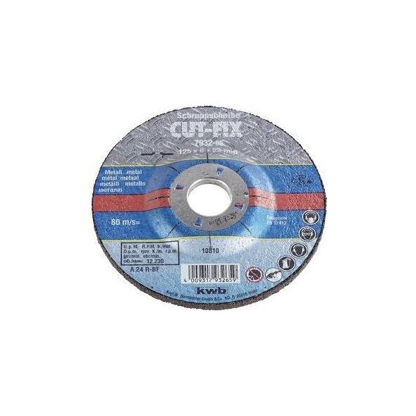KWB kwb CUT-FIX, Δίσκος λείανσης, μέταλλο, 2,2 cm, 12,5 cm, 6 mm, 80 m/s 13802382 4009320000000