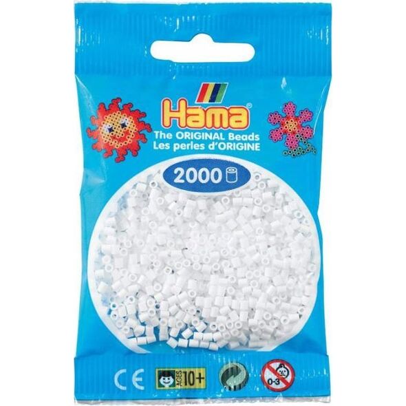 Hama mini perler hvid