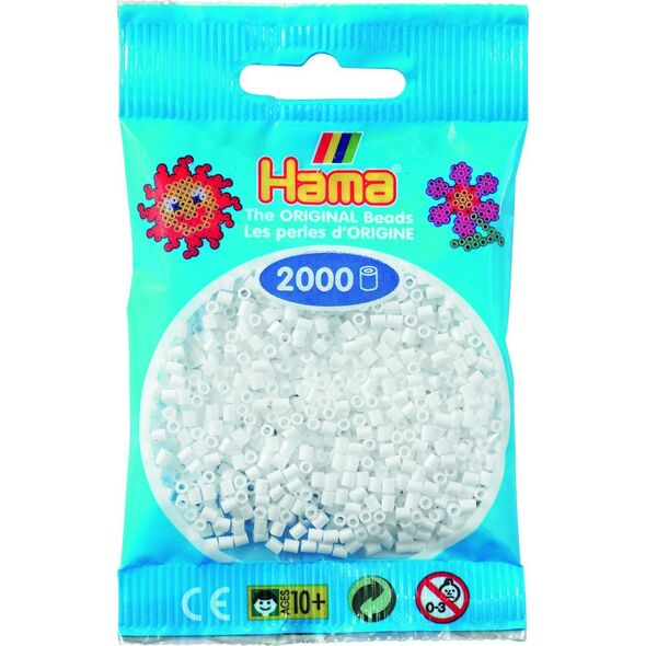 Hama mini perler hvid