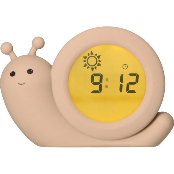 Alecto Baby Simon Snail sleep rhythm learning alarm clock, Taupe
