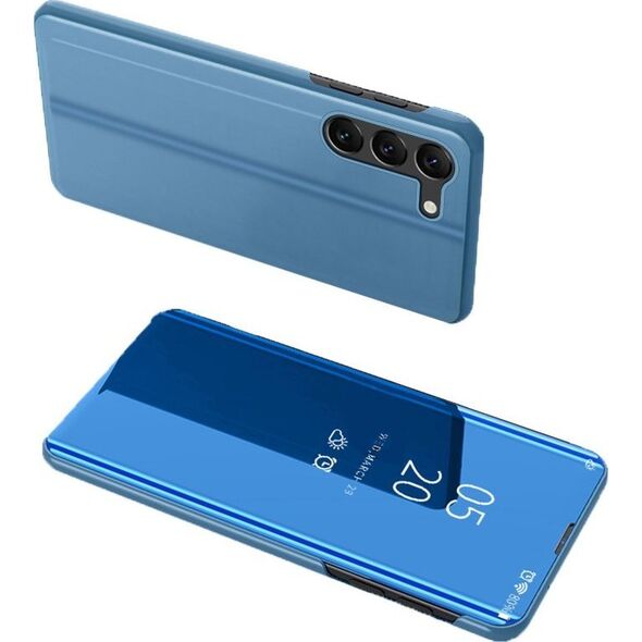 Hurtel Clear View Case etui do Samsung Galaxy S23 pokrowiec z klapką niebieskie