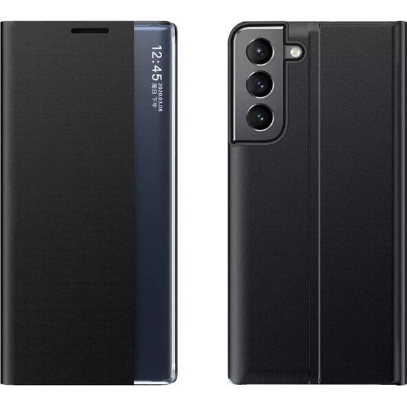 4kom.pl Etui New Sleep Case do Samsung Galaxy S23 pokrowiec z klapką podstawka czarne