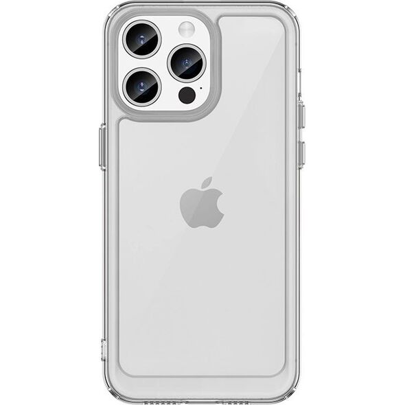 Hurtel Wzmocnione etui z elastyczną ramką do iPhone 15 Pro Outer Space - przezroczyste