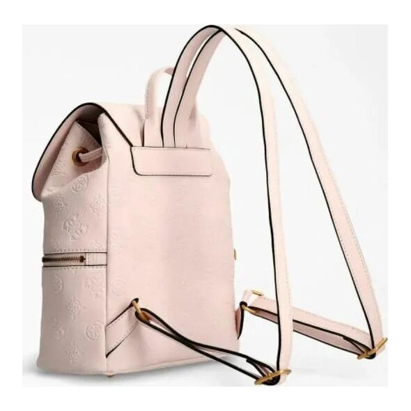 Guess, Helaina, Polyurethane, Textile Backpack, Light Pink, Lined Compartment, 03320, For Women, 24 x 30 x 13 cm For Women