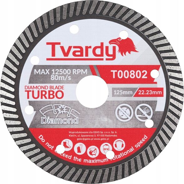 Tvardy Tarcza diamentowa Turbo 125x10x22.23mm (100)