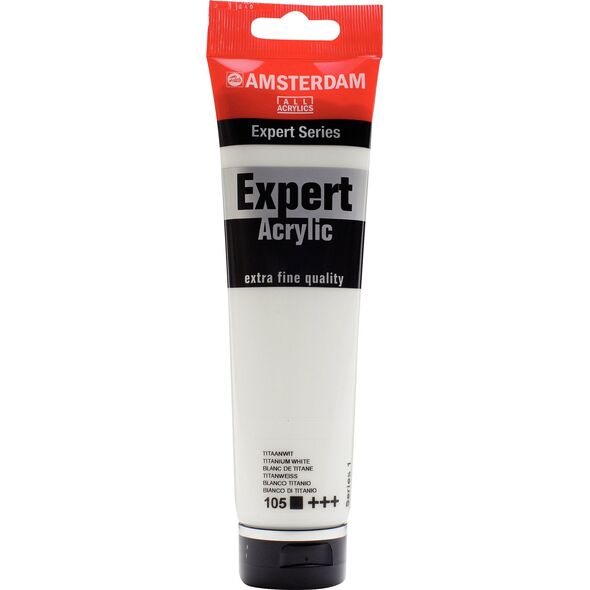 Artequipment Amsterdam Expert Series Acrylic Tube 150 ml Titanium White 105 13801188 8712079290986