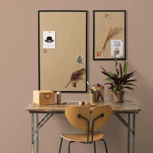 NAGA Opslagstavle hessian med ramme i sort MDF 100 x 60 cm Hessian Sort MDF 100x2x60mm (1stk)