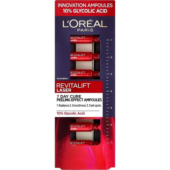 Σετ L'Oreal Paris, L'Oreal Paris, Revitalift Laser Renew, Γλυκολικό Οξύ, Peeling, Αμπούλες Θεραπευτικό Ορός, Για Πρόσωπο, 7 τμχ, 1 ml Για γυναίκες 14004931 3600523834402