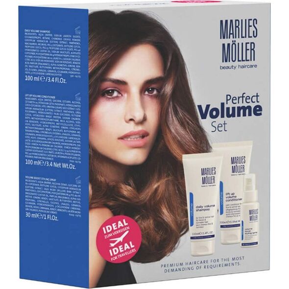 marlies mller Perfect Volume Set Marlies Moller: Καθημερινός Όγκος, Σαμπουάν μαλλιών, 100 ml + Lift-Up, Μαλακτικό μαλλιών, Για όγκο, 100 ml + Όγκος, Σπρέι μαλλιών, Για styling, 30 ml Unisex 14080693 9007867211601