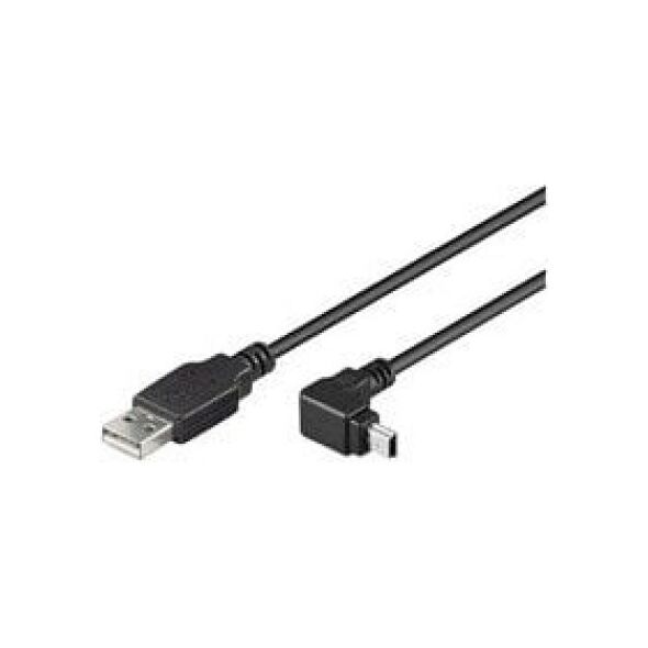 Kabel USB MicroConnect USB-A - miniUSB 1.8 m Czarny (USBAMB52A)
