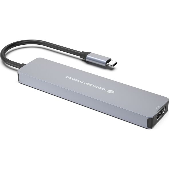 Conceptronic DONN28G stacja dokująca Przewodowa USB 3.2 Gen 1 (3.1 Gen 1) Type-C Szary