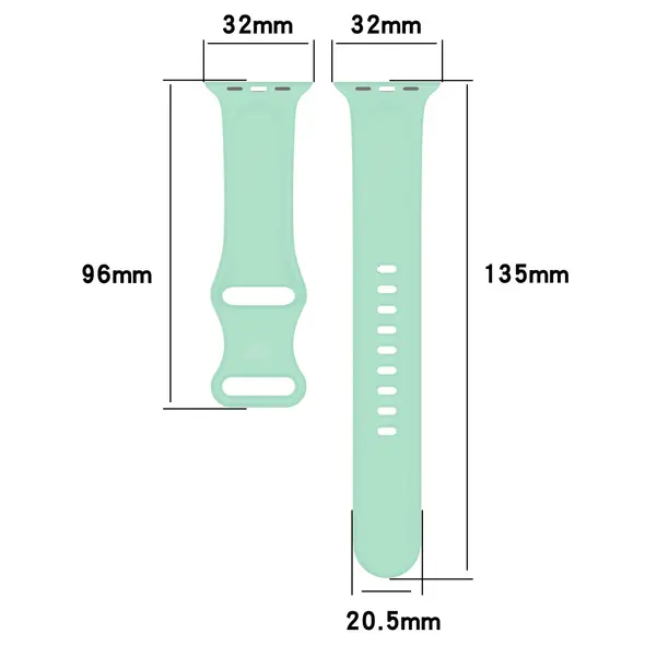 Bizon Strap Watch Silicone Apple Watch 38/40/41/42 mm mint