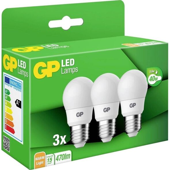 GP 1x3 GP Lighting A45 Mini Globe E27, 4,9W (40W) 470lm GP 087885 13671456 4895149087885