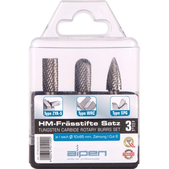 Alpen Alpen HM Rotary Burrs Z6 S6 3 τεμ. 13671718 9002741011490