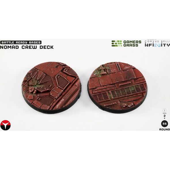 Gamers Grass Gamers Grass: Infinity - Nomad Crew Deck - Round 55mm (2x) 13674202 738956791085