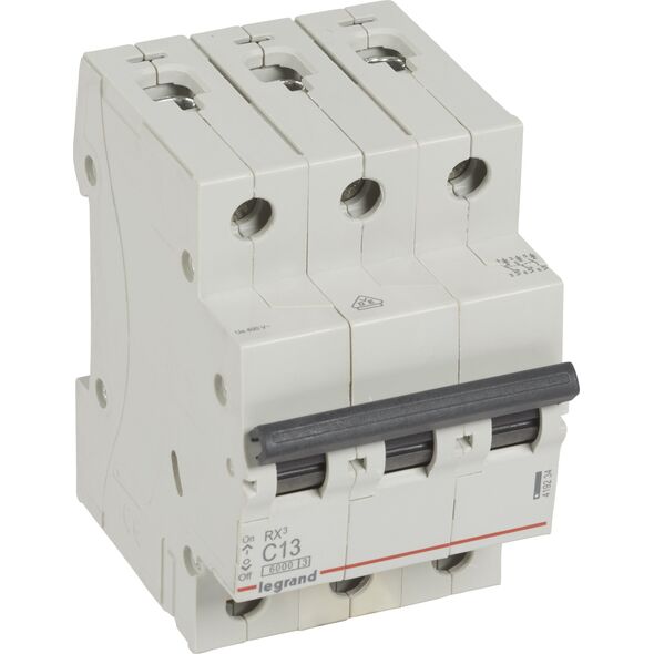 Αυτόματος διακόπτης κυκλώματος Legrand LEGRAND 419234 3P, 13 A, 6 kA, C 13564200 3414970368072